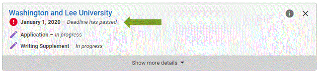 common app says deadline has passed